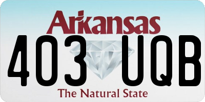 AR license plate 403UQB