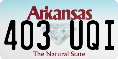 AR license plate 403UQI