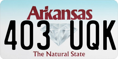 AR license plate 403UQK