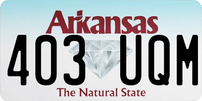 AR license plate 403UQM