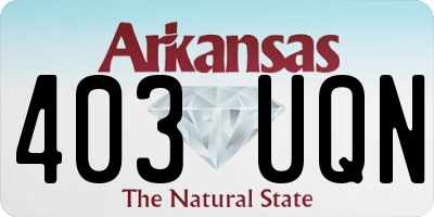 AR license plate 403UQN