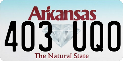 AR license plate 403UQO