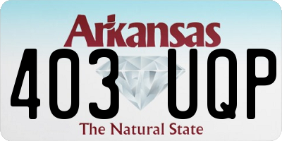 AR license plate 403UQP