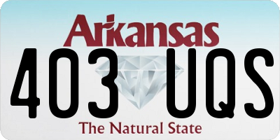 AR license plate 403UQS