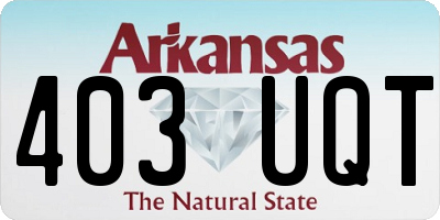 AR license plate 403UQT