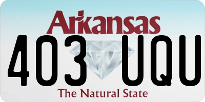 AR license plate 403UQU