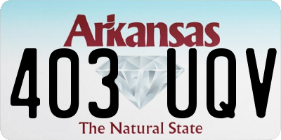 AR license plate 403UQV