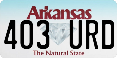 AR license plate 403URD
