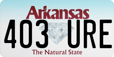 AR license plate 403URE
