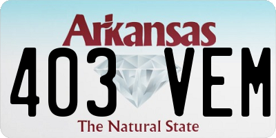 AR license plate 403VEM