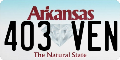 AR license plate 403VEN