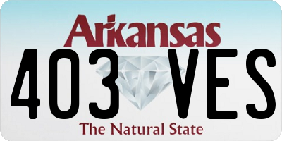 AR license plate 403VES