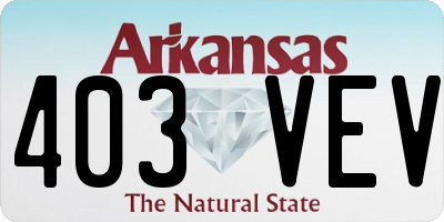 AR license plate 403VEV