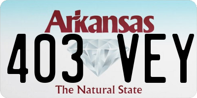 AR license plate 403VEY
