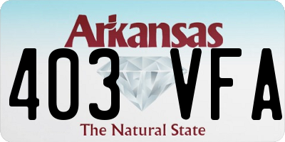 AR license plate 403VFA