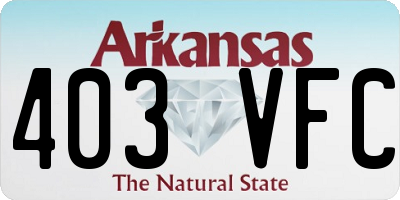 AR license plate 403VFC