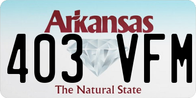 AR license plate 403VFM