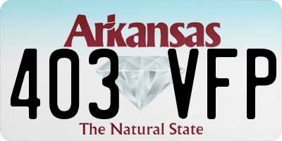AR license plate 403VFP