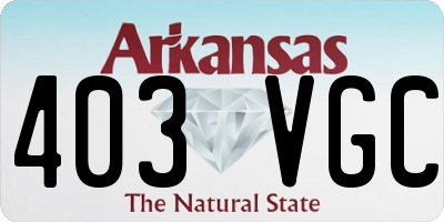 AR license plate 403VGC
