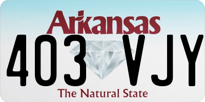 AR license plate 403VJY