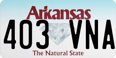 AR license plate 403VNA