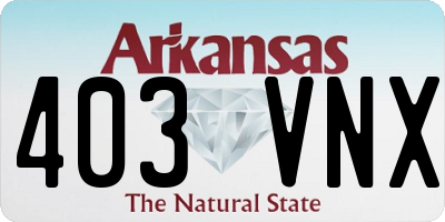 AR license plate 403VNX
