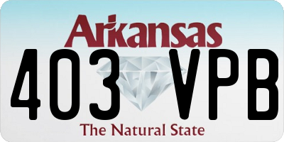 AR license plate 403VPB