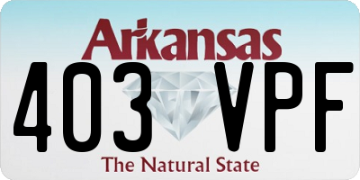 AR license plate 403VPF