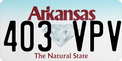 AR license plate 403VPV