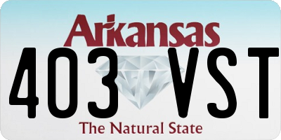 AR license plate 403VST