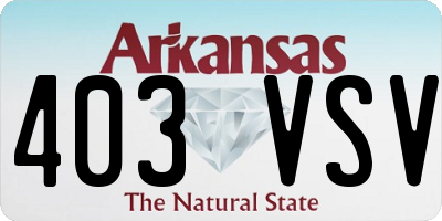 AR license plate 403VSV