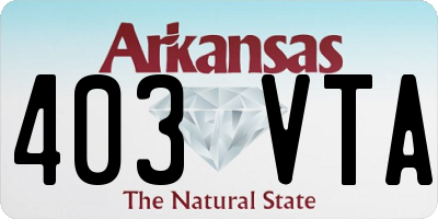AR license plate 403VTA