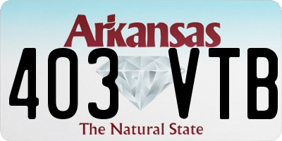 AR license plate 403VTB
