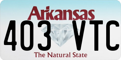 AR license plate 403VTC