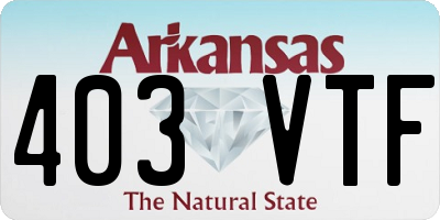 AR license plate 403VTF