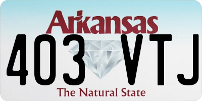 AR license plate 403VTJ