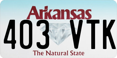 AR license plate 403VTK