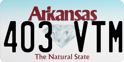 AR license plate 403VTM