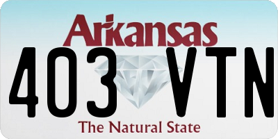 AR license plate 403VTN