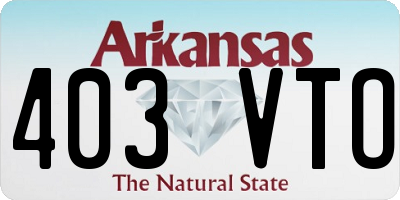 AR license plate 403VTO