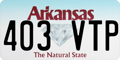 AR license plate 403VTP