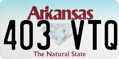 AR license plate 403VTQ