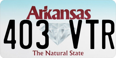 AR license plate 403VTR
