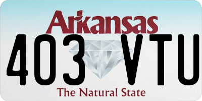 AR license plate 403VTU
