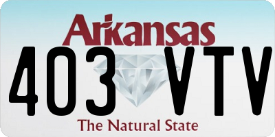 AR license plate 403VTV
