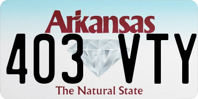 AR license plate 403VTY