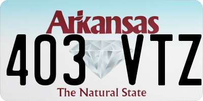 AR license plate 403VTZ