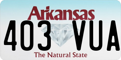 AR license plate 403VUA