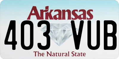 AR license plate 403VUB