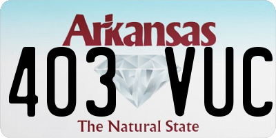AR license plate 403VUC